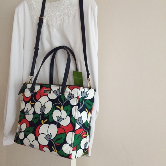 Kate Spade Medium Satchel, Dawn Breezy Blue Floral - Picture 2 of 6